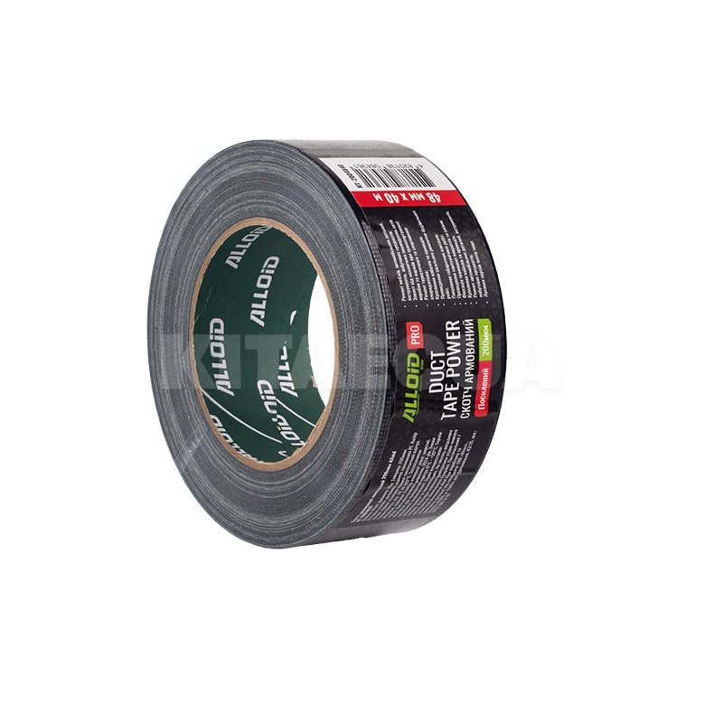 Клейкая армированная лента 40 м х 48 мм черная 200мкм Alloid (RT-2004840)