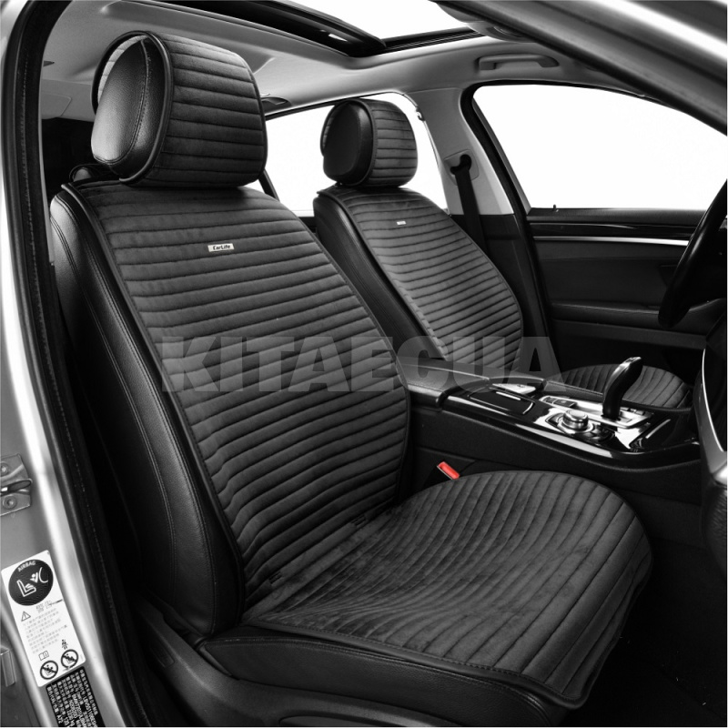Накидки на сиденья черные с подголовником Sport CARLIFE (SC10104) - 5
