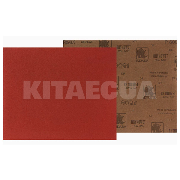 Наждачная бумага P80 0.23x0.28м водостойкая Rhynowet Red Line INDASA (01352-INDASA) - 2