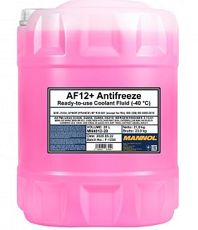 Антифриз червоний 20л AF12+ Longlife -40°C Mannol