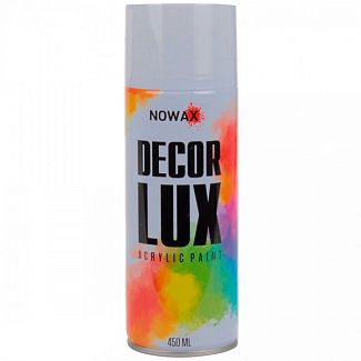 Фарба біла глянцева 450мл акрилова Decor LUX NOWAX