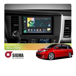 Штатная магнитола X9464 4+64 ГБ 9" Toyota Sienna 3 XL30 2014-2020 SIGMA4car