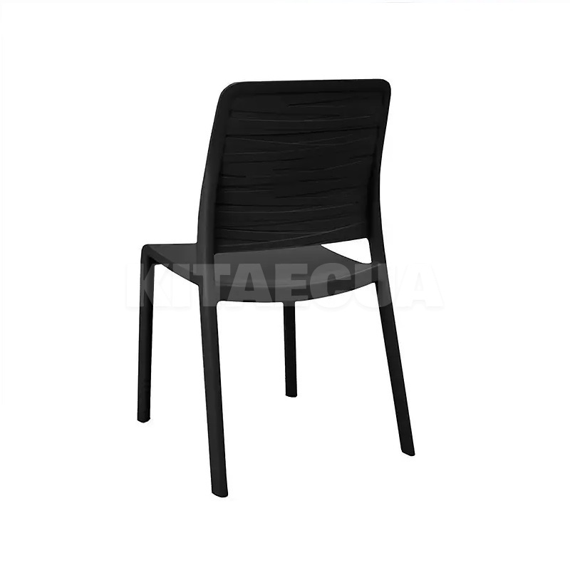 Стілець садовий пластиковий Keter Charlotte Deco Chair сірий до 110 кг Evolutif (3076540146604) - 2