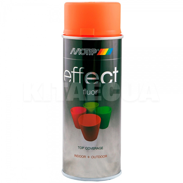 Краска красно-оранжевая 400мл флуоресцентная Deco Effect MOTIP (302301-Motip)