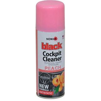 Полироль для пластика "персик" 200мл Peach Black Cockpit Cleaner NOWAX