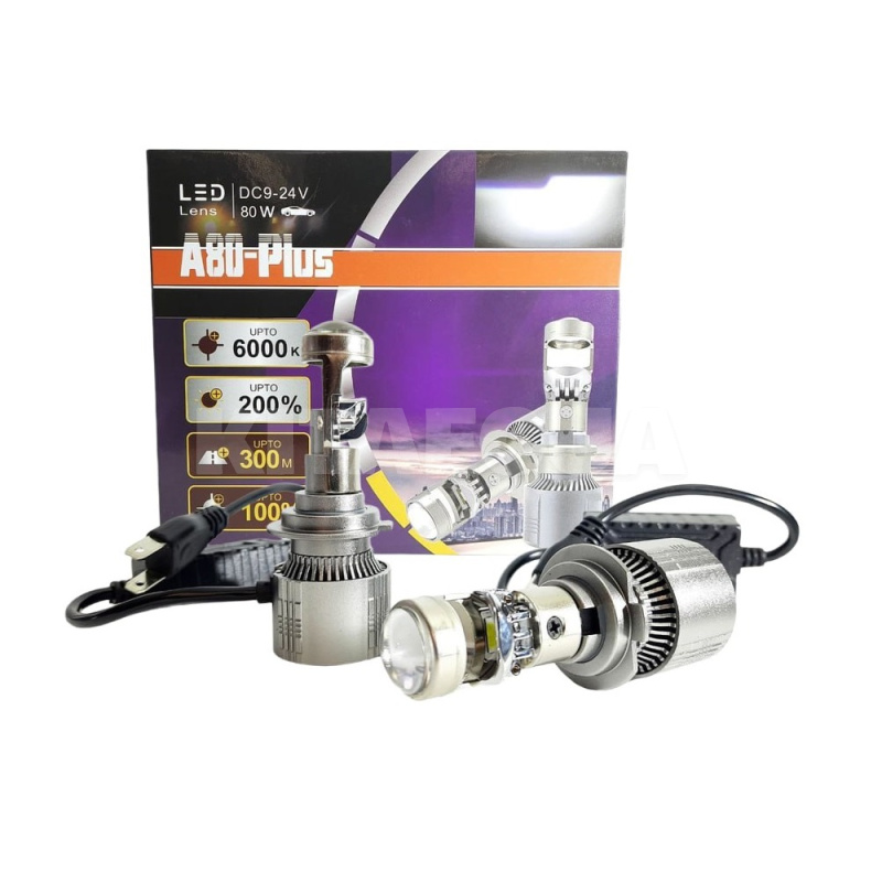 Mono-LED линзы в фары H7 12/24V 35W 6000K StarLight (00-00021757)