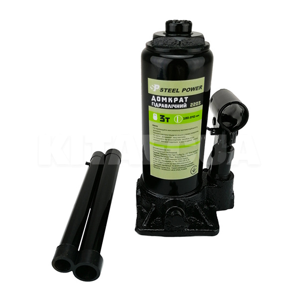 Домкрат гідравлічний пляшковий до 3т (180мм-340мм) STEEL POWER (SPR 2203) - 2