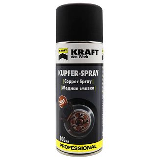 Смазка медная универсальная высокотемпературная 400мл Kraft - Kitaec.ua Смазка медная универсальная высокотемпературная 400мл Kraft