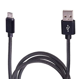 Кабель USB - microUSB черный PULSO