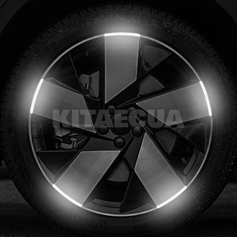 Смуга світловідбивна на маточину колеса біла (20шт.) (20Pcs-Reflective-Strips-White) - 2