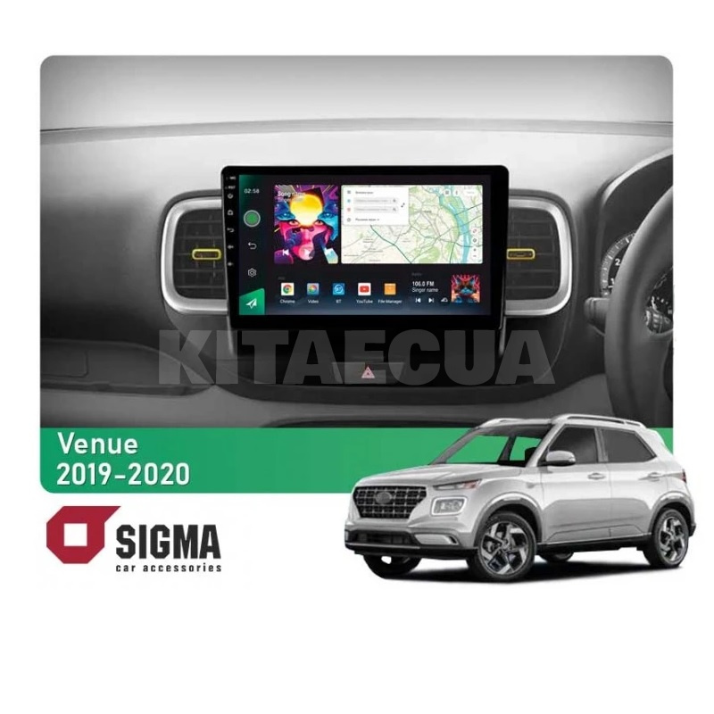 Штатна магнітола PRO 10464 4+64 Gb 10 Hyundai Venue 2019-2020 SIGMA4car (40094)