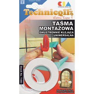 Двусторонняя монтажная лента черная 1.5 м х 19 мм Technicqll