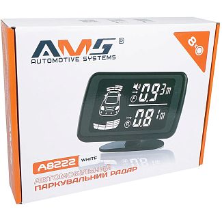 Парктроник A8222 белый на 8 датчиков 18.5 мм AMS