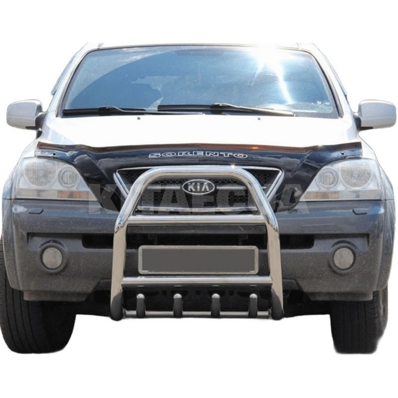 Кенгурятник QT007 Kia Sorento 2002-2009 нержавеющая сталь CAN (dd22501) - 3