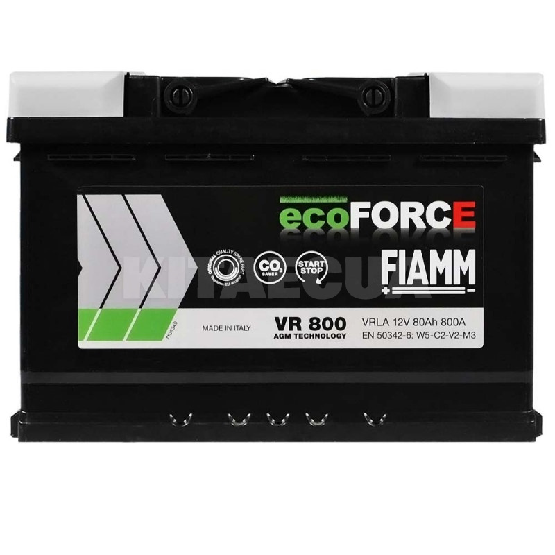 Автомобільний акумулятор Ecoforce 80Ач 800А "+" справа FIAMM (7906201)