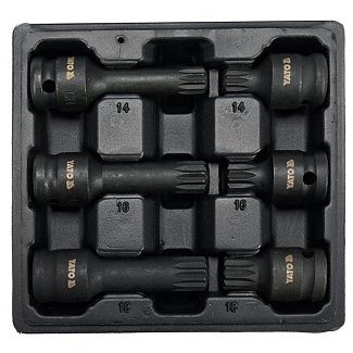 Набор бит ударных 1/2" SPLINE M14 M16 M18 6 предметов YATO