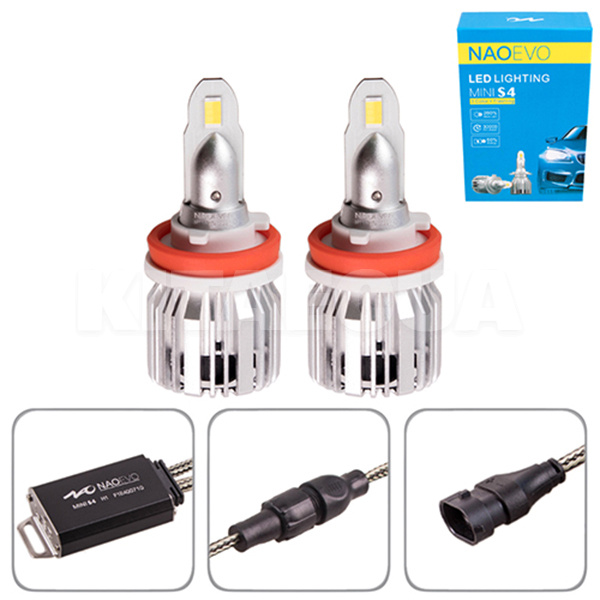 LED лампа для авто S4 H8 H9 H11 H16 30W 6500K (комплект) PULSO (S4-H8-H9-H11-H16)