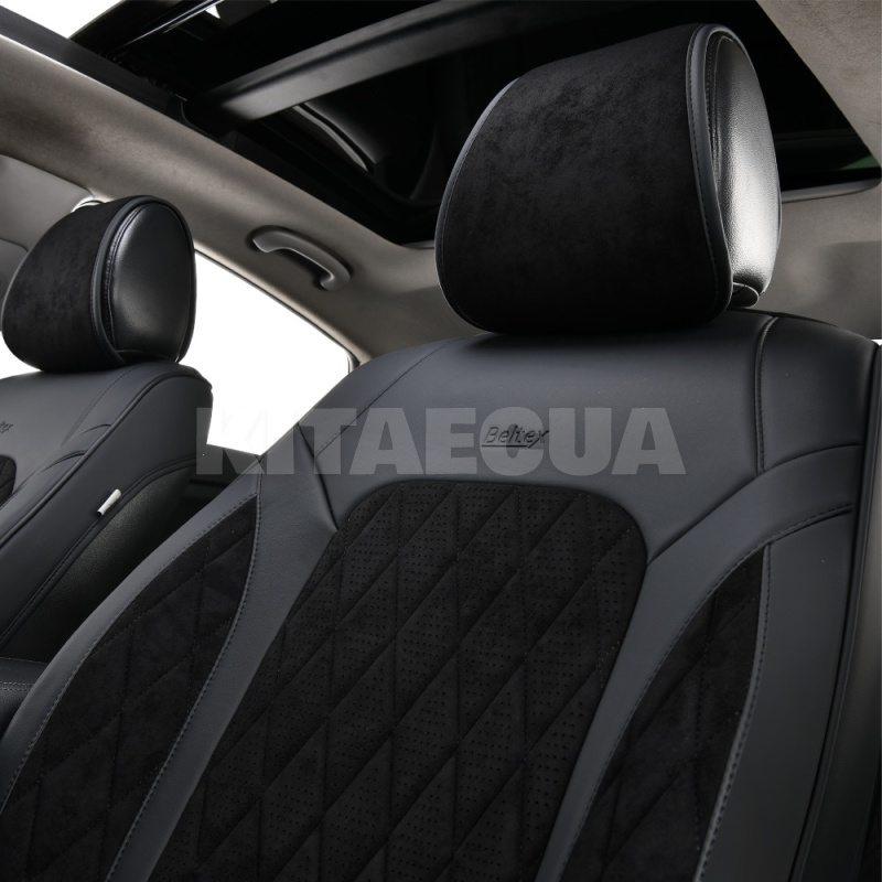 Чехлы на сиденья черные с подголовником 3D Malibu BELTEX (BX89100) - 3