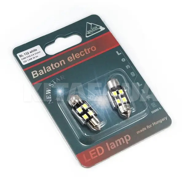 LED лампа для авто BL-132 SV8.5-8 1.6W (комплект) BALATON (131254) - 2
