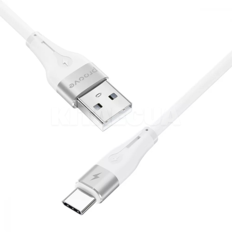 Кабель USB Type-C 2.4A 1м Soft Silicone белый PROOVE (492030003) - 5