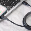 Кабель Type-C Lightning 3А 1м Striped Silicone черный PROOVE (577240001)