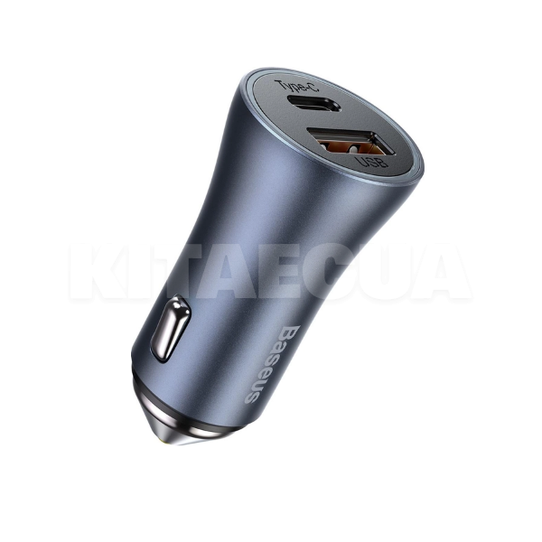 Автомобильное зарядное устройство 12/24 В Golden Contactor Pro Dual Quick Charger темно-серый BASEUS (CCJD-0G)