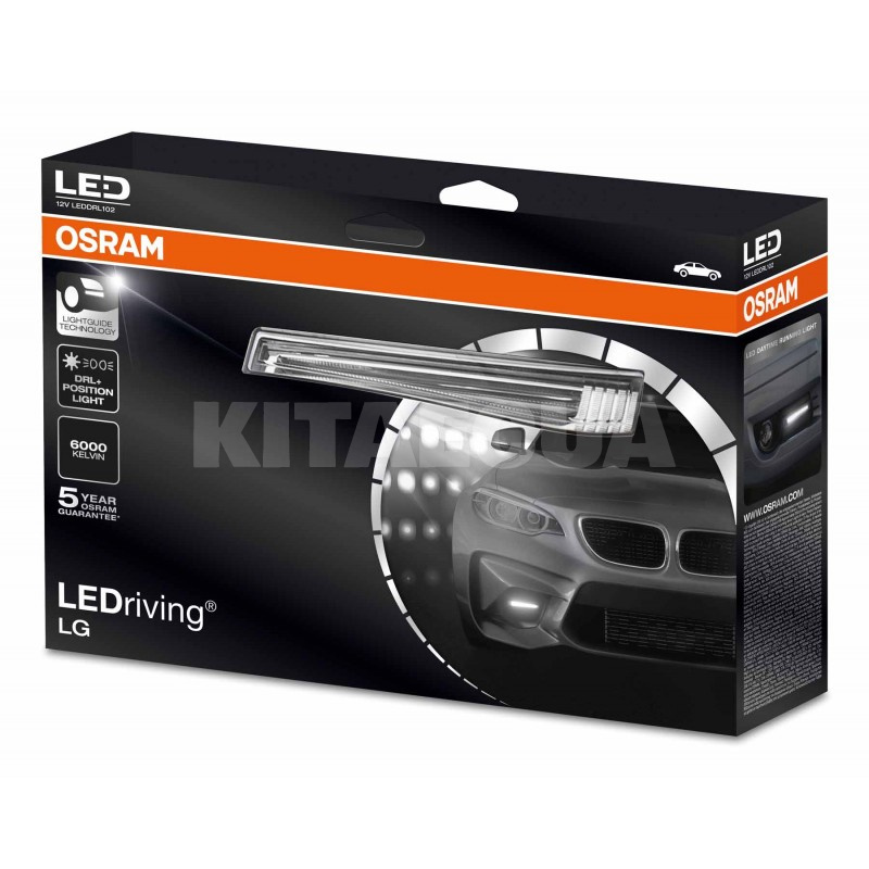 ДХО универсальные 12V 167.3х31.8х43.9 15W (комплект) Osram (LEDDRL102) - 3