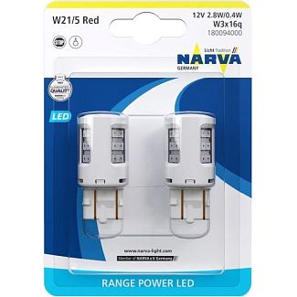 LED лампа для авто Range Power W3x16q 0.4-2.8W red (комплект) NARVA