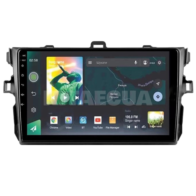 Штатна магнітола X9232 2+32 Gb 9" Toyota Corolla 10 E150 2006-2013 (B) SIGMA4car (33836) - 2