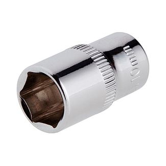 Головка торцевая 6-гранная 10мм 1/4" Cr-V Intertool