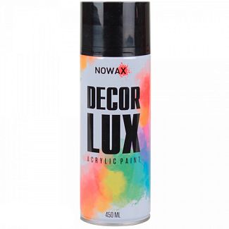 Краска черная глянцевая 450мл акриловая Decor Lux NOWAX