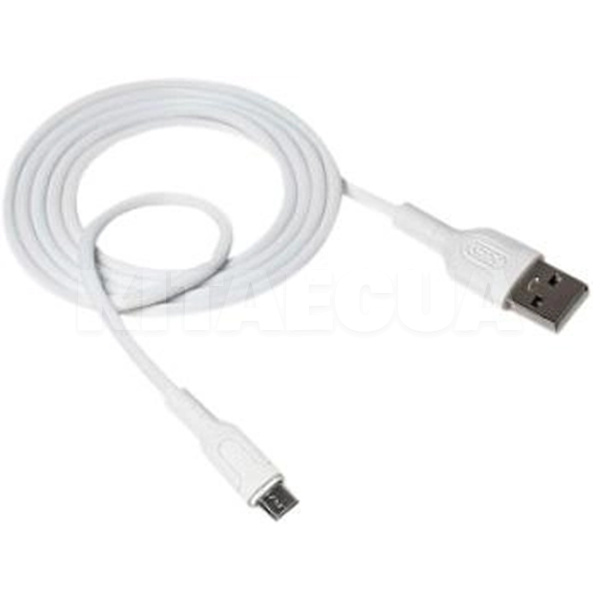 Кабель USB microUSB 2.1А NB212 1м білий XO (XO-NB212m-WH)