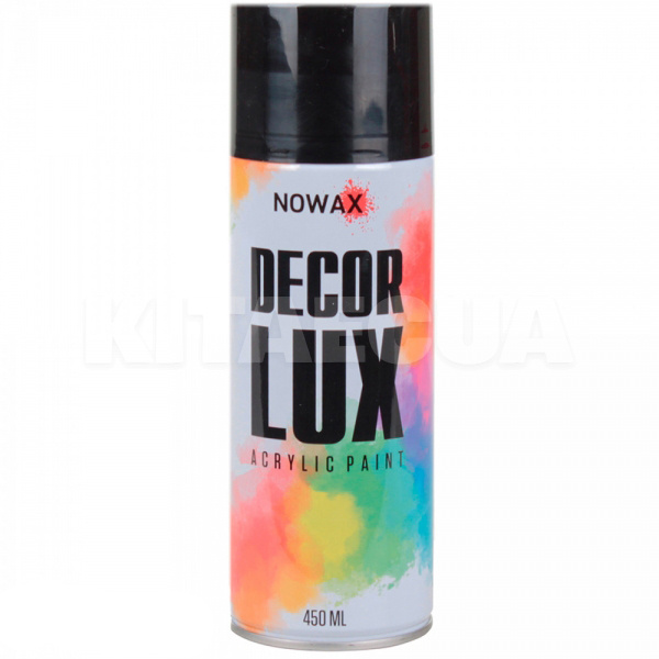 Краска черная глянцевая 450мл акриловая Decor Lux NOWAX (NX48010)