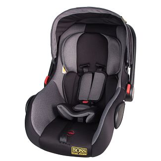Автокресло детское Happy Baby SEAT 0-25 кг черно-серое BOSS