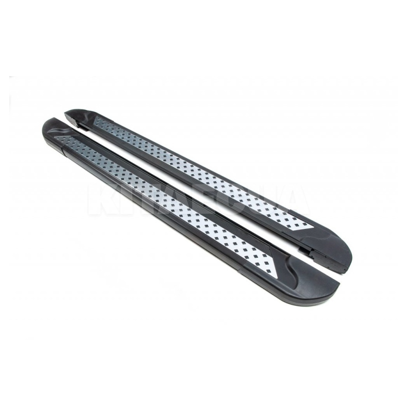 Бічні пороги New Vision Black (2шт., алюміній) Erkul на HYUNDAI Kona Electric (vsn173)