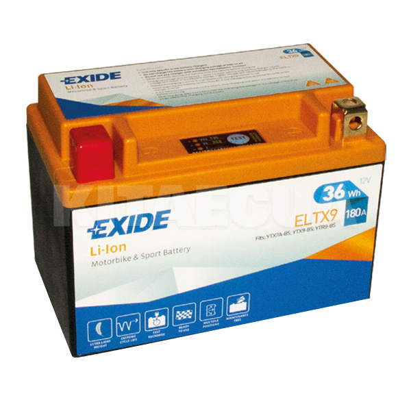 Мото акумулятор 3Ач 180А "+" зліва EXIDE (ELTX9)