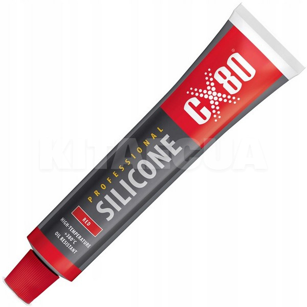 Герметик автомобільний формувач прокладок 80мл Silicone Professional Black Premium чорний CX-80 (80 BK)
