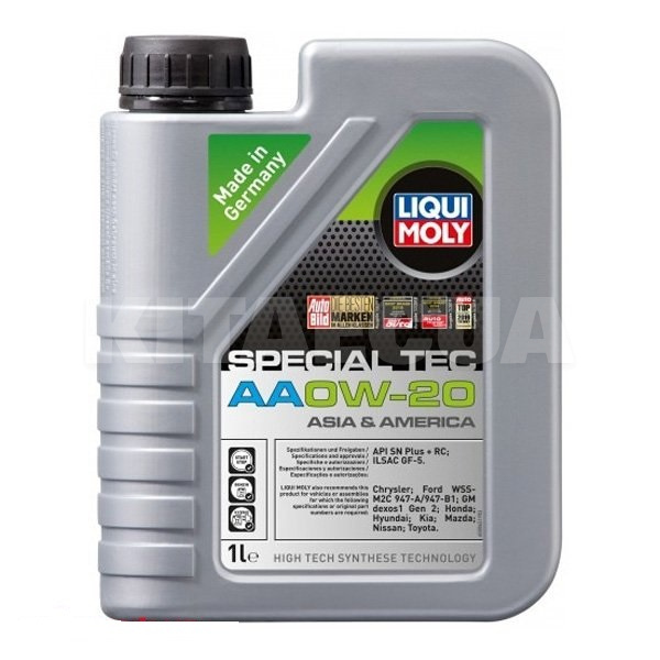 Моторна олія синтетична 1л 0W-20 Special Tec AA LIQUI MOLY (LQ 6738)