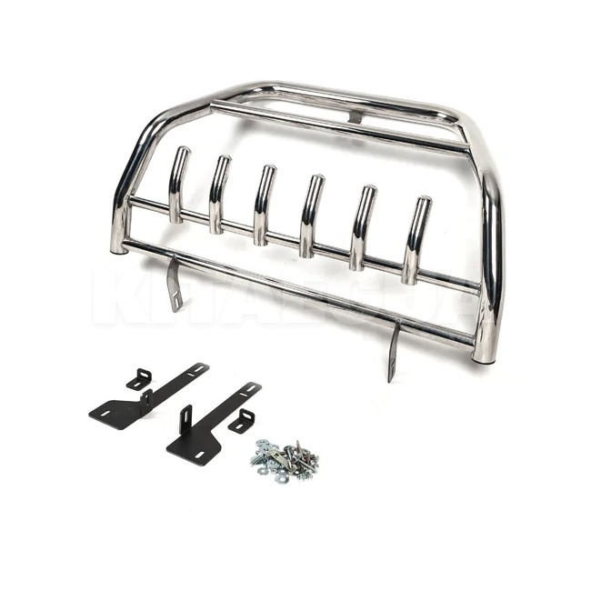Кенгурятник WT003 Special Volkswagen Touareg 2002-2010 нержавеющая сталь CAN (dug6759338) - 3