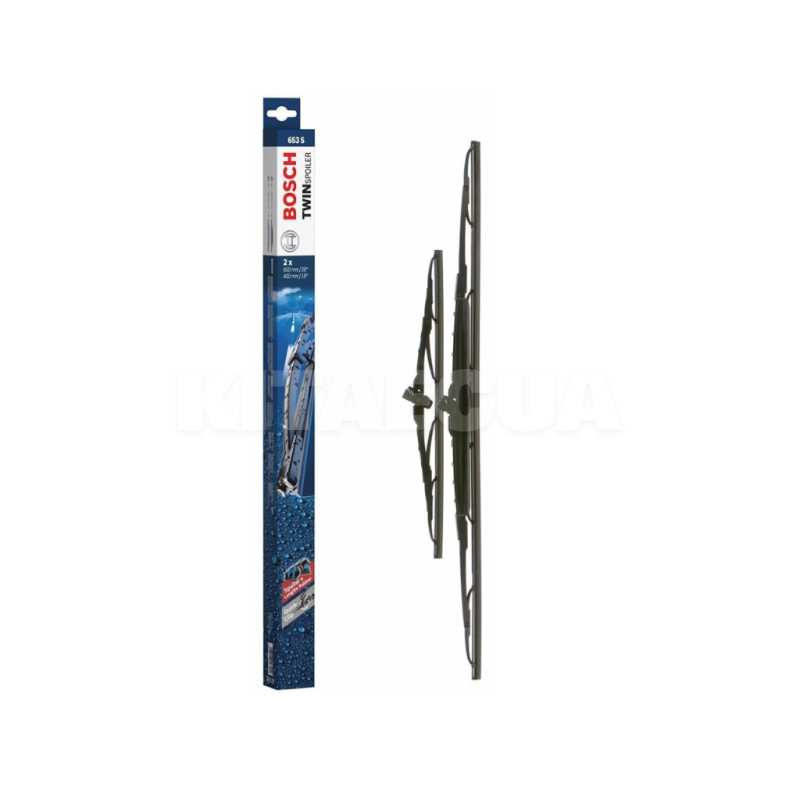 Щітка склоочисника (двірник) 640/400мм каркасна Bosch (3 397 118 325)