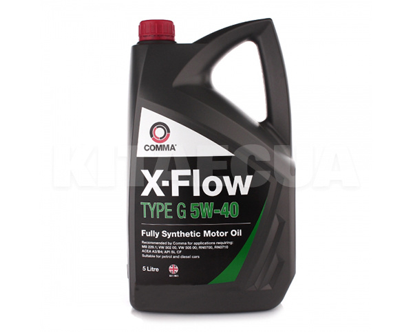Масло моторное синтетическое 5л 5W-40 X-FLOW TYPE G COMMA (B2EB75-COMMA)