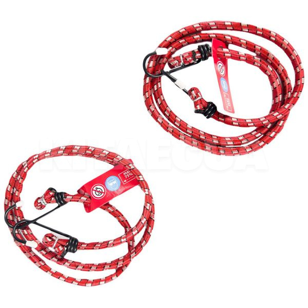 Ремень стяжной с крюками ELASTIC STRAP эластичный 1м комплект 2шт BOTTARI (18225-IS) - 2