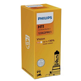 Галогенна лампа H11 55W 12V Vision +30% PHILIPS