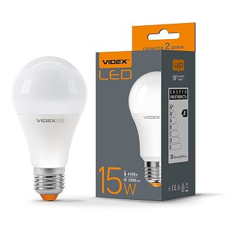 LED лампа 15W E27 4100K VIDEX