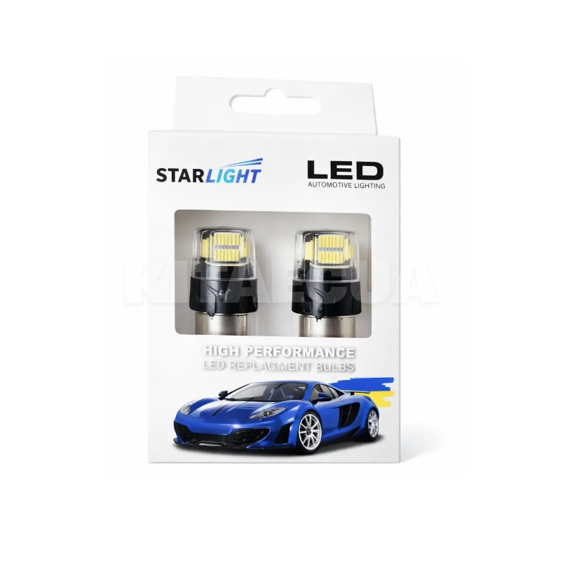 LED лампа для авто Vision P21/5W 8W 6000K белая (компл.) StarLight (SL-1157-BRS-W)