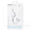 Кабель 3in1 USB to Type-C/Micro USB/Lightning 3А 1.2м белый PROOVE (557710003)