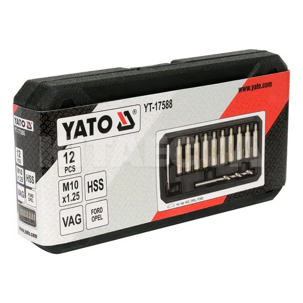 Набір для ремонту гальмівних колодок 12 предметів YATO (YT-17588) - 3