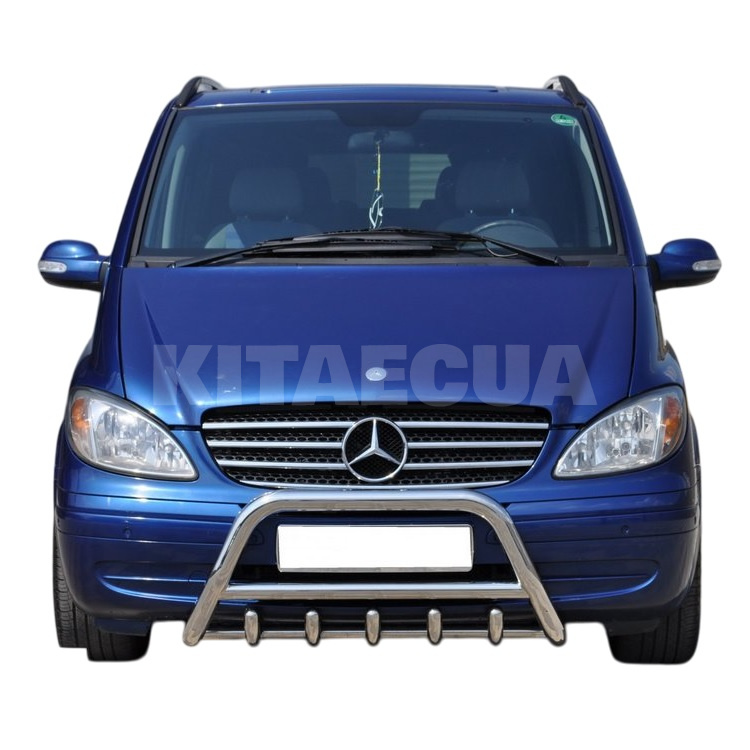 Кенгурятник Mercedes Viano 2004-2014 60мм нержавеющая сталь CAN (dug676762vian) - 3