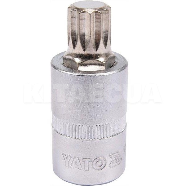 Головка торцевая с насадкой SPLINE 14 мм 1/2" 55 мм YATO (YT-04345)