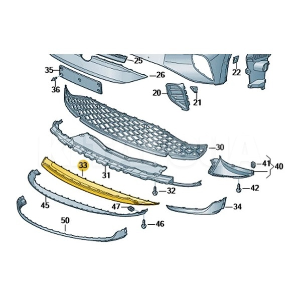 Накладка переднього бампера нижній на VOLKSWAGEN ID.4 CROZZ (11G 807 532) - 2